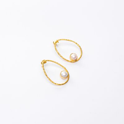 White iris earring