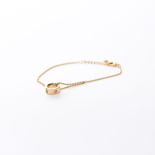 Pulsera Aro dorado brillantes