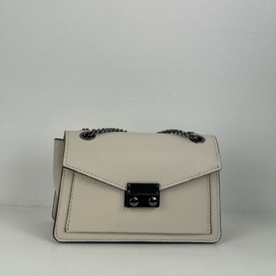 Gigi Ivory Leather Crossbody Bag