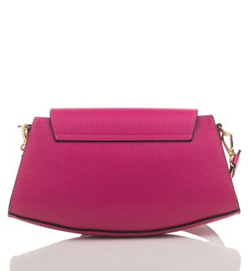 Sac Bandoulière Kaia Fuchsia en Cuir 3