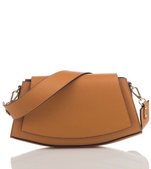 Kaia Cognac Leather Crossbody Bag
