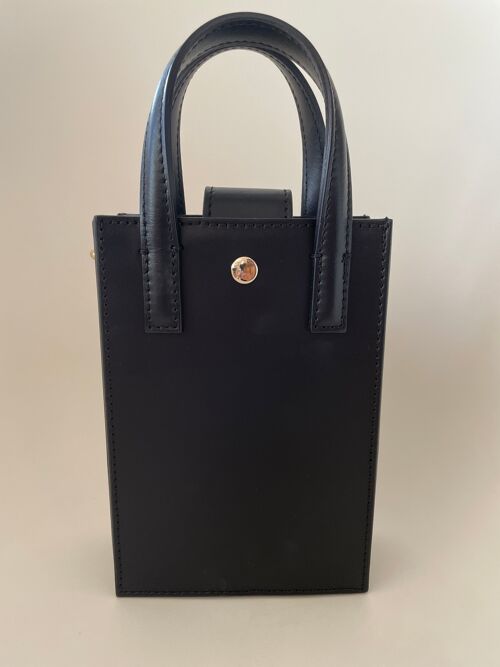 Bella Small Black Leather Handbag