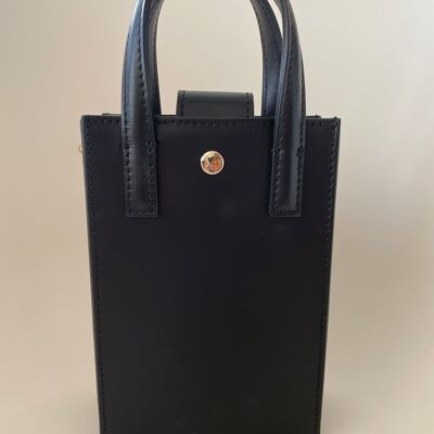 Bella Small Black Leather Handbag