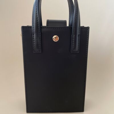 Bella Small Black Leather Handbag