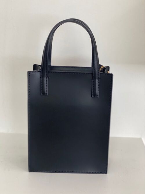 Bella Large Black Leather Handbag