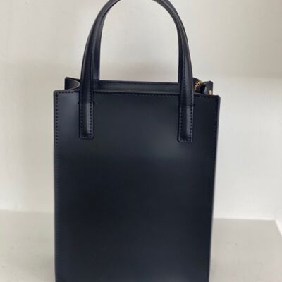 Bella Large Black Leather Handbag