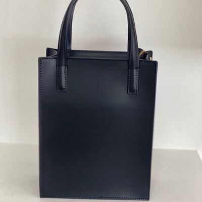 Bella Large Black Leather Handbag