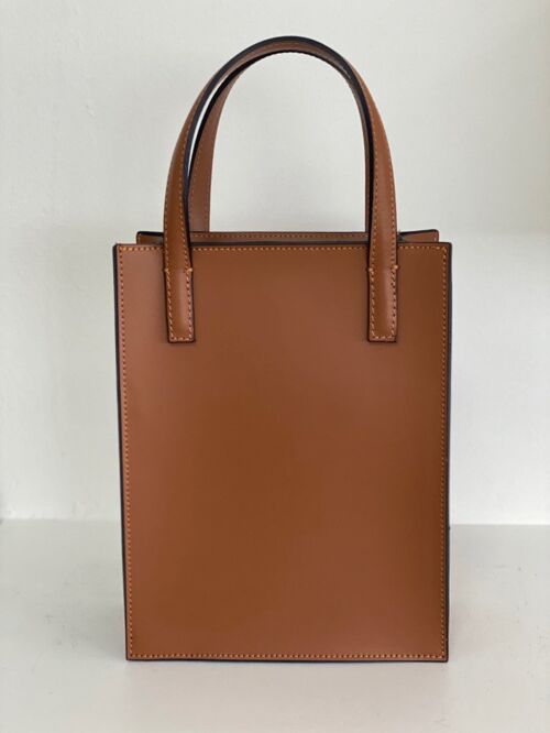 Bella Large Cognac Leather Handbag