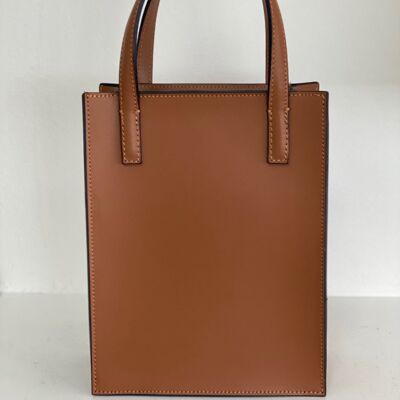 Bella Large Cognac Leather Handbag