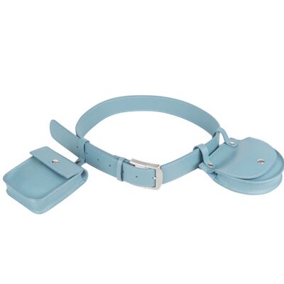 Cintura Savona Tascabile Azzurro Cintura Vera Pelle