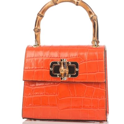 Sac Venezia Cuir Orange Bambou