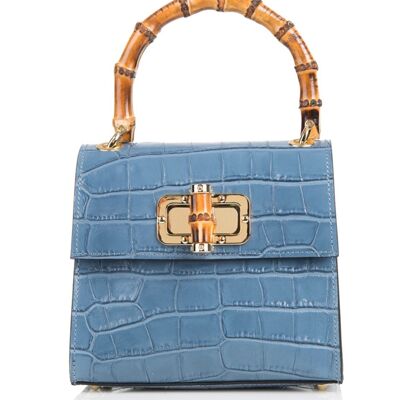 Bolso Venezia LightBlue Piel Bambú