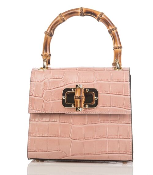 Venezia Bag Powder Pink Leather Bamboo