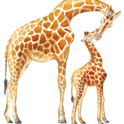 Adesivo murale giraffa 60x70 cm