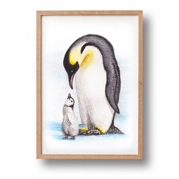 Affiche pingouin - format A4 ou A3 - chambre d'enfant / chambre de bébé 2