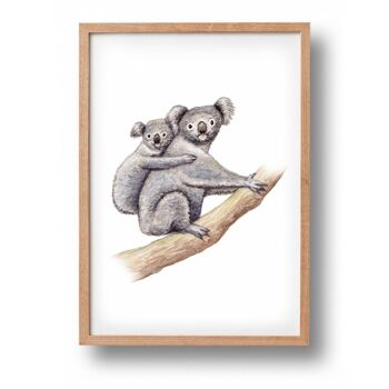 Affiche koala - format A4 ou A3 - chambre enfant / crèche bébé 2