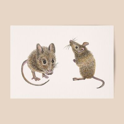 Poster mice - A4 or A3 size - kids room / baby nursery