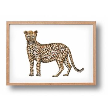 Affiche léopard - taille A4 ou A3 - chambre d'enfants / crèche de bébé 2