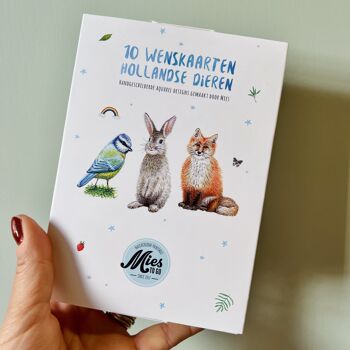 10 cartes de voeux Animaux hollandais avec enveloppe 12