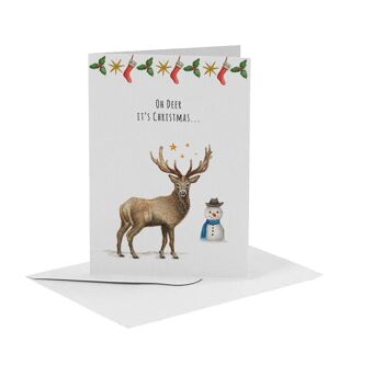 10 cartes de Noël pliées avec texte en anglais avec enveloppe 4