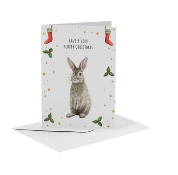 10 cartes de Noël pliées avec texte en anglais avec enveloppe 5