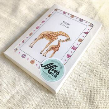 10 cartes de voeux bébé girafe avec enveloppe 5