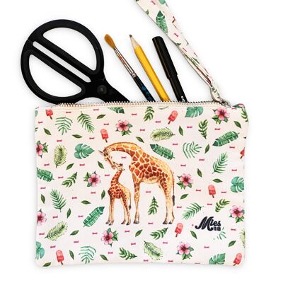 Trousse à crayons girafe