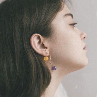 Gold Color Block earrings