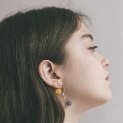 Gold Color Block earrings