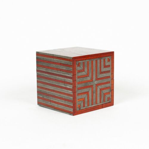 Puzzle boxe en kit "SILVER CITY LUXE" gris et rouge