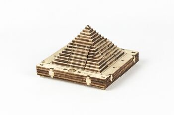 Jeux de taquin 3D en bois "PYRAMIDO" 1