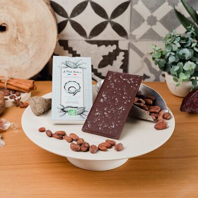 Tablette chocolat noir bio à la fleur de sel