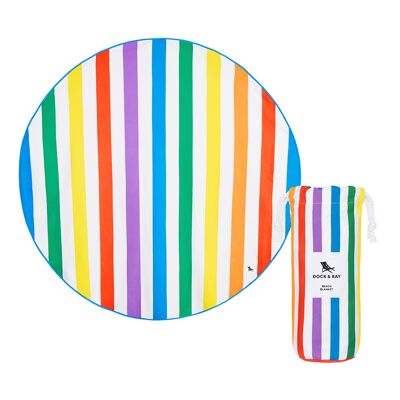 Towel - Beach - Round - Round Stripe - Rainbow Skies