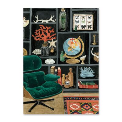 Postcard Cabinet of curiosities