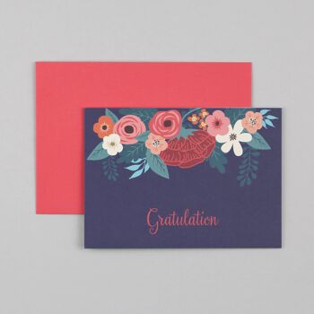 Carte de voeux fleurs Romy 1