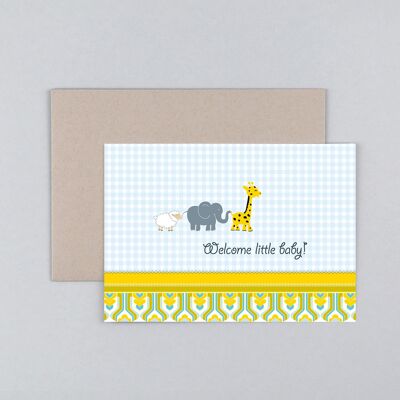 Birth card animals Felix Blau