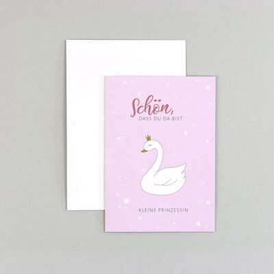 Birth card Swan Svea