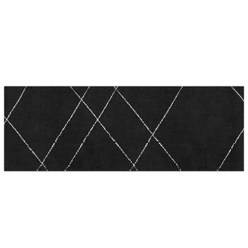 Tapis de course lavable Lines Noir 50x150 cm (pièce unique) 2
