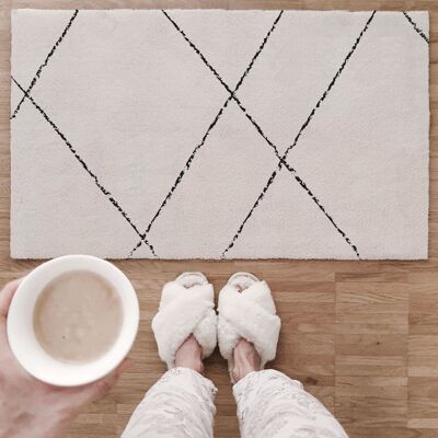 Washable mat lines cream 67x120 cm (single item)
