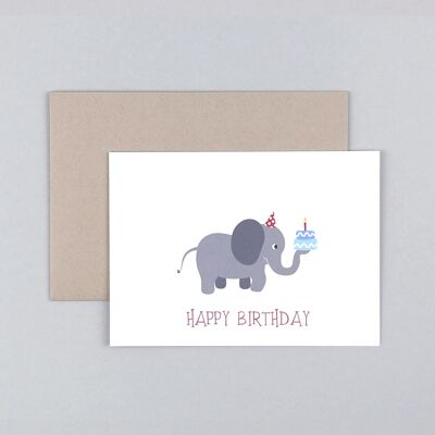 Carte d'anniversaire éléphant Max