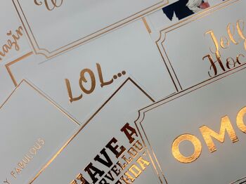 Énonciations drôles déjouées par bronze 8 cartes postales A6 avec des enveloppes OMG ! LOL et bien d'autres ! 10