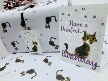 Papier d'emballage de chats mignonsEmballage cadeau sur le thème des chats ISLA 10