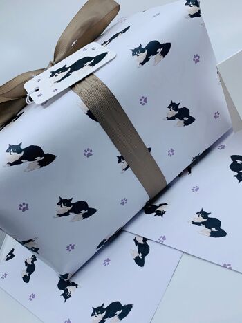 Papier d'emballage de chats mignons LEO, emballage cadeau sur le thème des chats 5