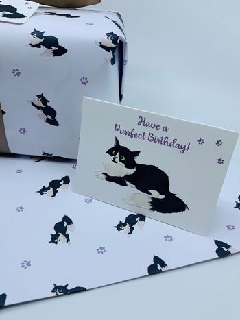 Papier d'emballage de chats mignons LEO, emballage cadeau sur le thème des chats 6