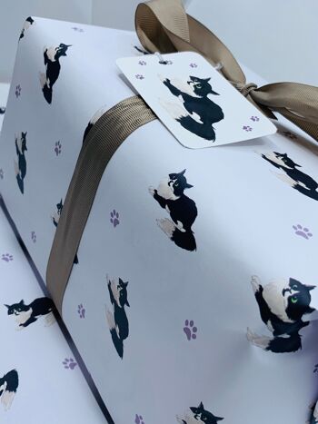 Papier d'emballage de chats mignons LEO, emballage cadeau sur le thème des chats 10