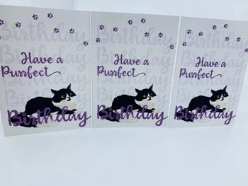 Carte d'anniversaire mignonne de chat pelucheux de LEO AYEZ UN ANNIVERSAIRE PARFAIT ! 5