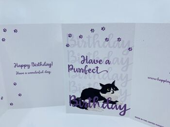 Carte d'anniversaire mignonne de chat pelucheux de LEO AYEZ UN ANNIVERSAIRE PARFAIT ! 7