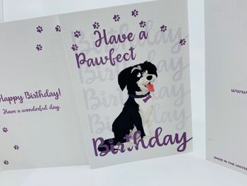 Carte d'anniversaire de chien mignon A6 avec enveloppe, anniversaire de LUCY Pawfect 4