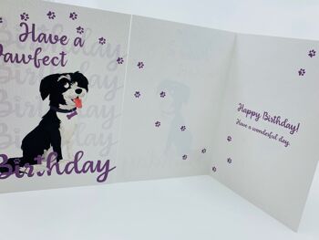 Carte d'anniversaire de chien mignon A6 avec enveloppe, anniversaire de LUCY Pawfect 5