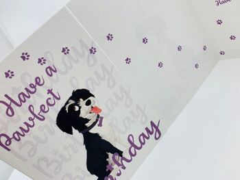 Carte d'anniversaire de chien mignon A6 avec enveloppe, anniversaire de LUCY Pawfect 8